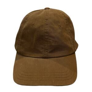 Lululemon Take It On Adjustable Baseball Hat Bronze Green Cotton S/M LU9BXFS